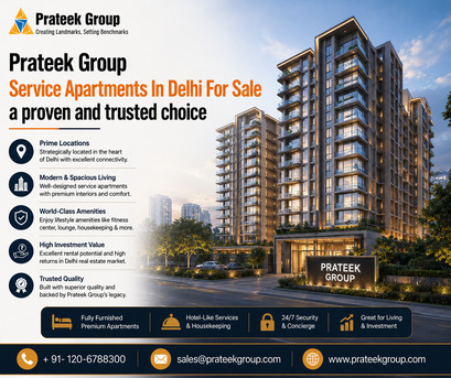 New Delhi, Real Estate, Prateek Group Service Apartments In Delhi For Sale A Proven And Trusted Choice