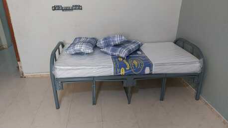 Dammam, Furniture, SAR 250,  One Day Old Heavy Duty Iron Cot And Mattress Set For Sale