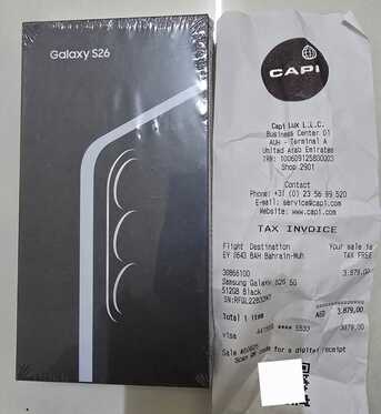Adliya, Mobile Phones, BHD 388,  Brand New Samsung S26 12GB 512GB Black Sealed+Receipt+2 Yrs Warranty