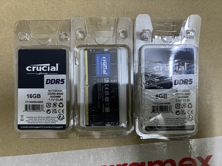 Riyadh, Computers, SAR 450800,  Laptops RAMs And SSDs (DDR5 8GB, 16GB MHz 5600) New Brand Crucial Available.