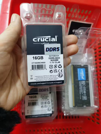 Riyadh, Computers, SAR 450800,  Laptops RAMs And SSDs (DDR5 8GB, 16GB MHz 5600) New Brand Crucial Available.
