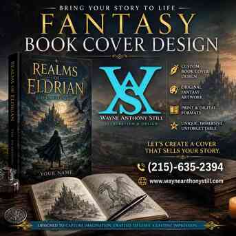 New York, Books, USD 80,  Fantasy Book Cover Design | Custom Cover Art By Wayne Anthony Still