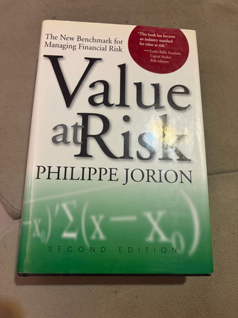 Manama, Books, BHD 5,  Value At Risk - Philippe Jorion