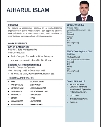 Dammam, Job Seekers, Need Job For Diploma Engineer
