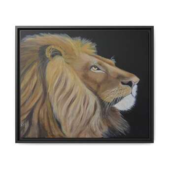 New York, Collectibles, USD 49,  Lion Artwork | Regal Lion Portrait Framed Wall Art