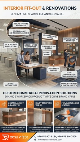 Riyadh, Construction, Ceiling & Partition Works &bull; Flooring & Finishing &bull; Painting Solutions &bull; HVAC Installation