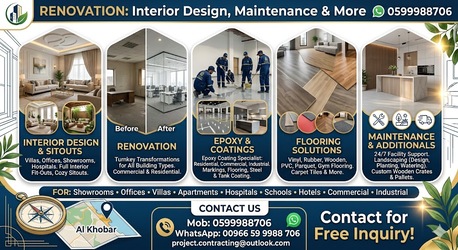 Madinah, Business, RENOVATION, Maintenance Interior Work FOR Show Rooms Office Villas Hospitals■ 0599988706.\