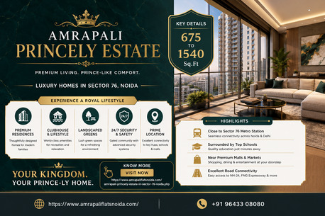 Noida, Real Estate, What Amenities Are Available At Amrapali Princely Estate, Sector 76?