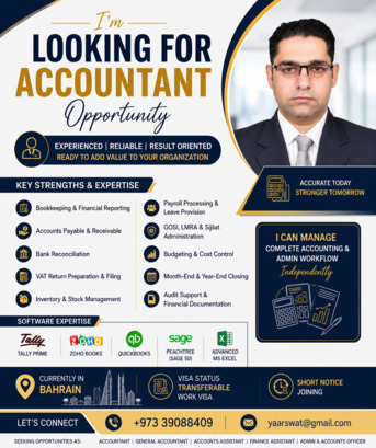 Manama, Job Seekers, LOOKING FOR A JOB ACCOUNTS/FINANCE