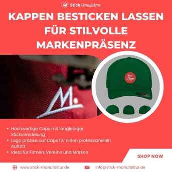 Berlin, Business, Kappen Besticken Lassen Für Stilvolle Markenpräsenz