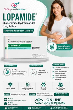 New York, Health & Beauty Items, USD 56,  Lopamide (Loperamide Hydrochloride) 2 Mg Tablets | Digestive Care