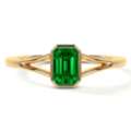 USD 3,  Natural Emerald Rings In 18K Yellow Gold Solitaire Setting