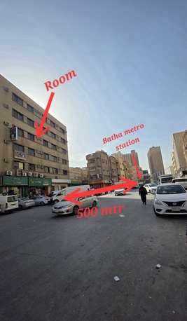 Al Batha, Rooms for Rent, SAR 1500/month,  Bachelor Big Size Room Available Batha Metro Station Near Inzaj Bank Building