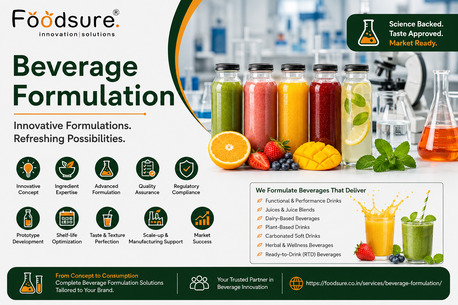 Noida, Food & Drink, Expert Beverage Formulation Solutions By Foodsure India
