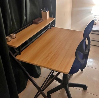 Dammam, Furniture, SAR 150,  Folding Desk With Rotating Office Chair.