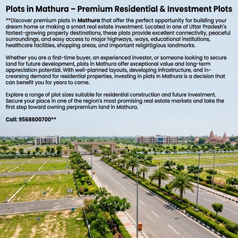 Lucknow, Commercial Plots, INR 0,  Plots In Mathura &ndash; Premium Residential & Investment Plots