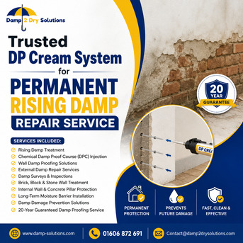 London, Household, Professional DP Cream System For Long-Lasting Damp Protection