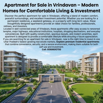 Lucknow, Commercial Plots, INR 0,  Apartment For Sale In Vrindavan &ndash; Modern Homes For Comfortable Living & Investment