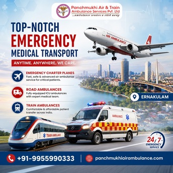 Mumbai, Health, Panchmukhi Air Ambulance In Ernakulam - Swift And Safe Transfers 24/7