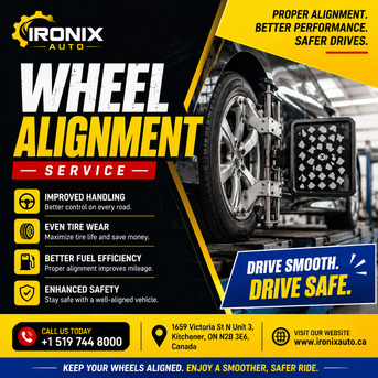 Kitchener-Waterloo-Cambridge, Automotive, Wheel Alignment Service