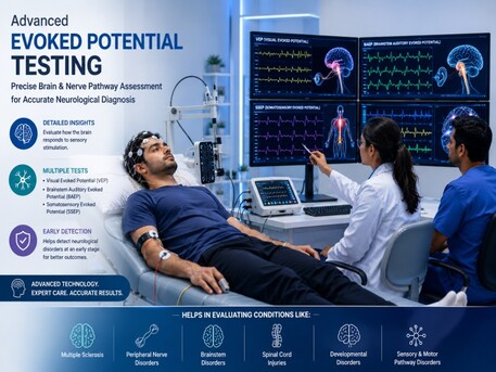 Gurugram, Health, Evoked Potential Testing In Gurugram | VEP, BAEP & SSEP Evaluation
