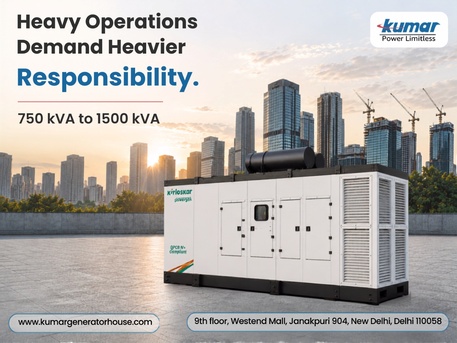 New Delhi, Industrial Machinery, CPCB IV+ Kirloskar Diesel Generator 750 KVA To 1500 KVA