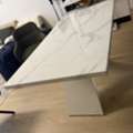 AED 700,  Modern Marble-Effect Dining Table &ndash; Excellent Condition