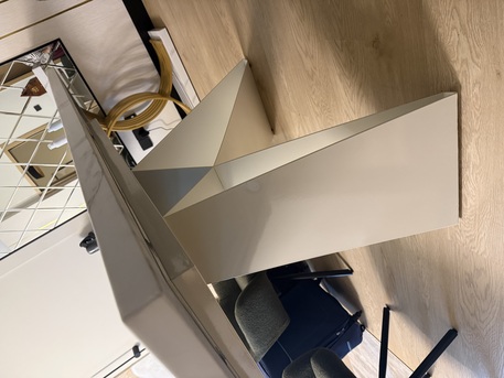 Al Barsha, Furniture, AED 700,  Modern Marble-Effect Dining Table &ndash; Excellent Condition