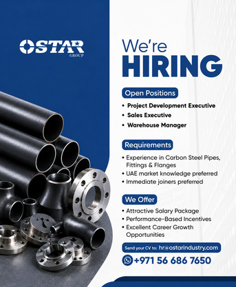 Dubai, Jobs, Hiring: Project Dev Executive / Sales Executive / Warehouse Manager