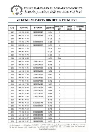 Dammam, Auto Parts, ZF GENUINE PARTS BIG OFFER