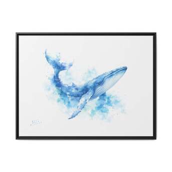 New York, Free Items, USD 50,  Whale Artwork | Blue Whale Limited Edition Canvas Art