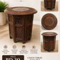 BHD 30,  Hand-Carved Antique Wooden Stool / Side Table