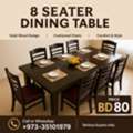 BHD 80,  Solid Wood 8-Seater Dining Table Set