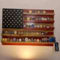 Wooden Flag Coin Holder | Premium Challenge Coin Display Flag &ndash; Empty Barrel