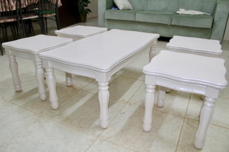 Al Jubail Al Balad, Furniture, SAR 400,  Set Of Side Tables In Like New Condition For Sale