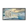 USD 99,  Living Room Wall Art | Polar Bear Framed Canvas Print