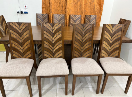 Riyadh, Furniture, SAR 1700,  Wooden Dining Table With For 10 Persons