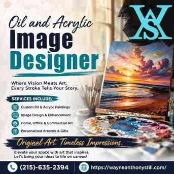 New York, Books, USD 80,  Oil And Acrylic Image Designer | Custom Fine Art By Wayne Anthony Still