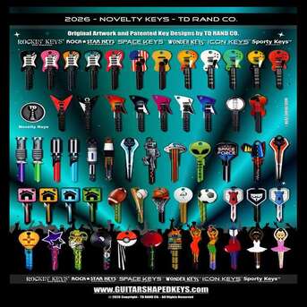 New York, Household Items, USD 6,  10 Coolest Key Shapes: Unique Custom House Keys For Every Style &ndash; Guitar Shaped Keys
