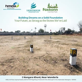Hyderabad, Residential Plots, INR 35000,  200 Sq. Yard,  Foxkonn Central Park &ndash; Premium Open Plots In Adibatla