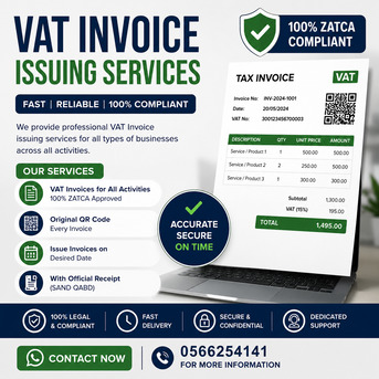 Riyadh, Financial, Vat Invoice Service