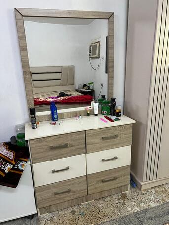Al Malaz, Household Items, SAR 1050,  New Condition Bed With Mattress, Wardrobe And Dressing Table