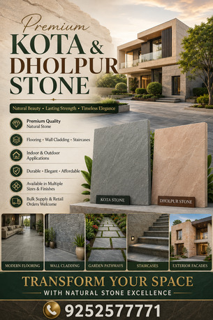 Mumbai, Interior Design, Kota Dholpur Stone