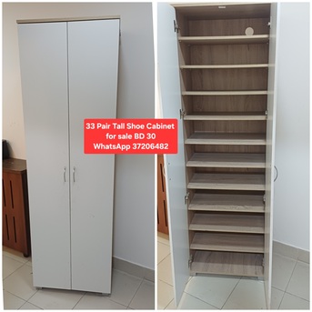 Manama, Furniture, BHD 30,  ✅️ Tall Shoe Cabinet For Sale In Good Condition With Delivery