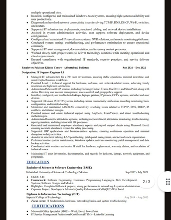 Riyadh, Job Seekers, Looking For Job In IT Support Engineer, Software Developer