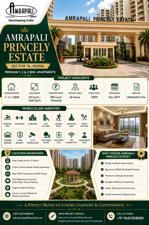 Noida, Real Estate, What Is The Latest Price List For Amrapali Princely Estate, Sector 76, Noida?