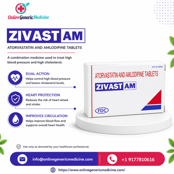New York, Health, Zivast-AM Tablet (Amlodipine Besilate & Atorvastatin) | OnlineGenericMedicine