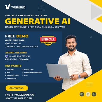Hyderabad, Lessons Offered, Join Free Demo Generative AI Online Session On June 11th