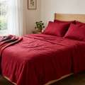 INR 1499,  Red Bedsheets  Pure Cotton Handloom & Hand Block Printed | Theindiglobal