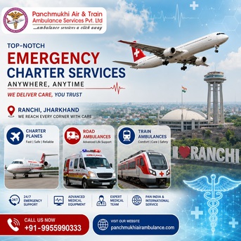 Ranchi, Health, Panchmukhi Emergency Air Ambulance In Ranchi- Compassion In Every Transfer